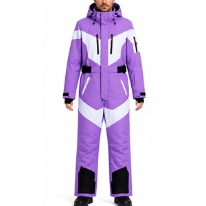 Combinaison de ski deux pièces pour adultes, design de couleur personnalisé, haute qualité, imperméable, pour hommes - Product Image 1