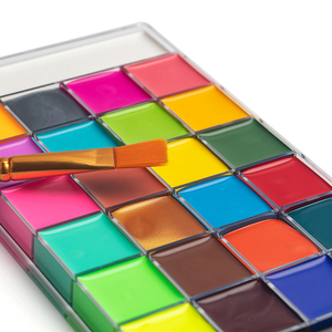 ชุดสีเพ้นท์หน้าและผิวกาย 20 สี พร้อมฝาใสและลายฉลุ สีเข้มข้น ปลอดสารพิษ ปลอดภัยสำหรับเด็ก - Product Image 2
