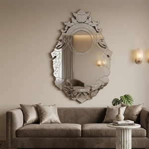 Espejo Decorativo Estilo Veneciano |   Espejo de Pared Estilo Barroco Vintage con Cristal Antiguo |   Decoración de Pared de Lujo para Habitación y Dormitorio - Product Image 2