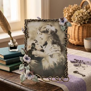 Cadre photo en métal fait main, minimaliste, pour bureau, décoration moderne de salon, cadeau unique pour un anniversaire - Product Image 2