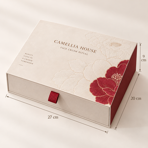 Custom CAMELLIA Face Cream Ritual Sliding <b>Drawer</b> Packaging Box - Product Image 5