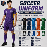 Maillots et shorts de sport d'équipe de haute qualité en gros, personnalisation gratuite, chaussettes assorties, uniforme de football respirant et anti-humidité