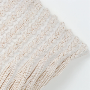 Hand Tufted Texture Boho Ivory Stripe Fringe Cushion Cover Handmade <b>Decorative</b> <b>Pillow</b> Case for Sofa Bedroom Living Room Home - Product Image 4