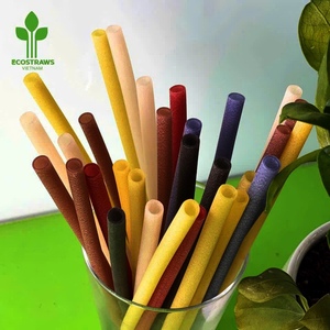 Pajitas de Arroz Desechables Ecológicas de Lujo para Fiestas - Accesorios Biodegradables para Bar - Product Image 1