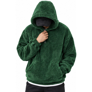 Premium <b>Sherpa</b> Lined Hoodie for <b>Men</b> Oversized Fit Fleece Sweatshirt Custom Colors Reasonable Wholesale Price - Product Image 4