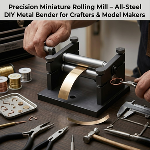 <b>Precision</b> Miniature | Rolling Mill Machine | Geared Manual Metal Roller for Wire Sheet | Bending Jewelry | Craft <b>Tool</b> | Set - Product Image 2