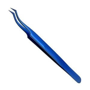 Pinzas para Pestañas Medistar DF-Y-3427 de Acero Inoxidable de Precisión, Punta Suave, Grado Profesional, Antiestáticas, Duraderas, Color Azul - Product Image 3