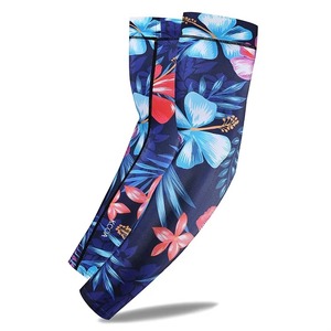 Manches de cyclisme unisexes pour adultes, imprimées de motifs floraux, résistantes à l'eau, respirantes, séchage rapide, protection anti-UV, en spandex et polyester - Product Image 1