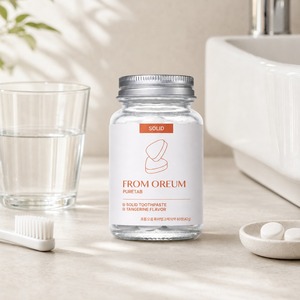 [FROM OREUM] Pasta de Dientes Sólida para Viaje con Sabor a Mandarina de Jeju, 60 Tabletas, para Artículos de Aseo Personal - Product Image 4