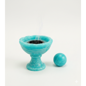 Quemador de Incienso Decorativo de Resina Hecho a Mano, Ecológico, Aromático, con Tapa, Difusor de Humo para el Hogar y Spa - Product Image 1