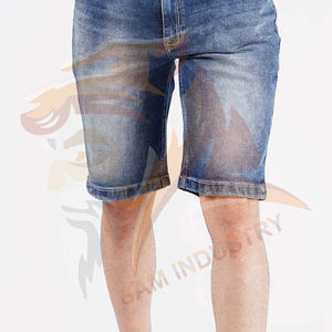 Shorts en jean décontractés pour homme, coupe droite, taille mi-haute, délavage clair, style streetwear estival, en vente en ligne - Product Image 6