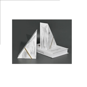 Hot Selling Creamic <b>Book</b> Ends Ceramic for Shelves Heavy Duty Bookends for Shelves Heavy <b>Books</b> <b>Library</b> School Gift Purpose - Product Image 1