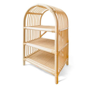 Artisan Crafted Rattan <b>Shelving</b> Unique Domed Arch Design <b>Storage</b> Rack Lightweight Eco Friendly Household Organization <b>Unit</b> - Product Image 1