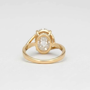 Anillo de Diamantes de Corte Esmeralda de 3 Quilates, Oro Amarillo para Mujer, Joyería Clásica de Compromiso, Diamantes Naturales Certificados por GIA - Product Image 3