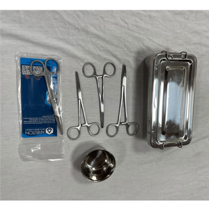 Kit Básico de Instrumentos Quirúrgicos Menores, Herramientas Manuales Reutilizables de Acero Inoxidable, Certificación CE, Cirugía General Ambulatoria - Product Image 2