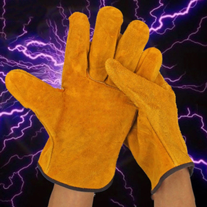 Best Seller Abrasion-Resistant Hand Protection for Heavy Labor General Maintenance Classic Quality Yellow Leather Work <b>Gloves</b> - Product Image 3