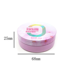 Round Metal Candy Tin Sugar Free Mint Candy Storage <b>Box</b> Custom Printed Packaging 45g <b>Sweets</b> Container - Product Image 3