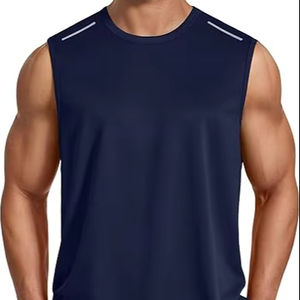 Camiseta sin Mangas para Hombre, de Secado Rápido, para Entrenamiento, de Algodón, con Logotipo Personalizado, para Deportes al Aire Libre, Gimnasio, Fisicoculturismo, Fitness, Running - Product Image 1