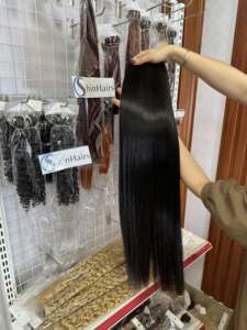 ผมตรงเงางามเกรด12A ผมต่อแบบไม่ผ่านกระบวนการผมสีดำธรรมชาติจากเวียดนามผมแท้มัดผมตรง - Product Image 6