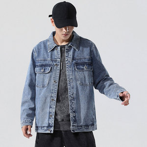 Vestes en jean pour hommes, design stylé avec logo personnalisé, streetwear, vêtements tendance, vente en ligne, veste d'hiver - Product Image 2