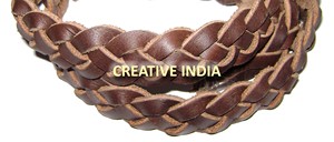 Customizable Size 2mm 6 Ply Flat Braided Genuine <b>Leather</b> Cords for DIY Jewelry Wholesale Price for <b>Bracelets</b> and Necklaces - Product Image 2