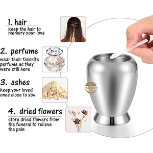 High End Brass Cremation Urn Custom <b>Memorial</b> Urn with Metal Engraving Adult Size Metal Funeral Urn Durable Metal Ashes Storage - Product Image 5