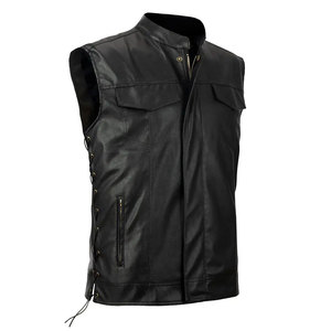 Chaleco Clásico de Cuero Casual de Invierno con Diseño de Botones en la Parte Delantera, Transpirable y Ecológico, Chaleco Resistente para Hombre - Product Image 1