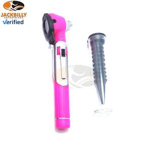 Set de Examen de Otoscopio de Fibra Óptica, Mini Otoscopio de Bolsillo de Acero Inoxidable, Color Rosa, Portátil, con LED Brillante MOL - Product Image 4