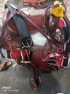 Selle d'équitation Western Pleasure Trail de conception unique fabriquée à la main la plus vendue en cuir véritable quantité en vrac au prix de gros - Product Image 5