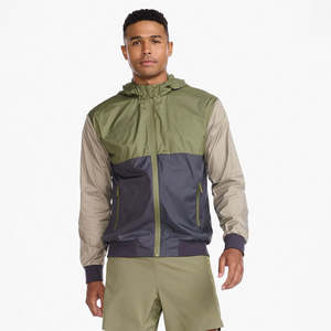Veste coupe-vent unisexe légère en nylon pour homme avec capuche, fermeture éclair, entièrement imprimée, imperméable, pour usage décontracté - Product Image 1