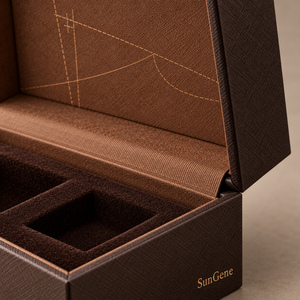 Caja de gemelos rígida estilo libro personalizada para espresso con cierre magnético - Product Image 4