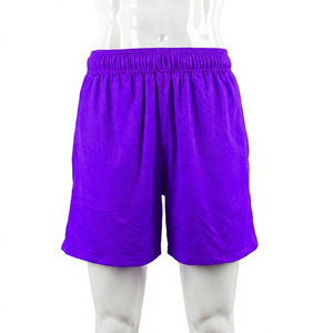 Men's Red Polyester/<b>Nylon</b> Sporty Eco-Friendly Casual <b>Shorts</b> Elastic Waist Solid Color Breathable Woven High Rise - Product Image 5