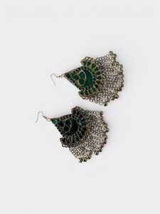 Special Afghan Women's Jewelry <b>Set</b> <b>Crystal</b> Rhinestone Trendy Dangling Ornaments Stainless Steel Craftsmanship for Party Islamic - Product Image 2