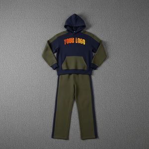 ชุดวอร์ม Run Apparel แบบ Color Blocking แขนยาว เอวยางยืด ระบายอากาศได้ดี ผลิตจากโพลีเอสเตอร์และผ้าฝ้าย เหมาะสำหรับใส่ลำลองในฤดูใบไม้ร่วง ชุดวอร์มผู้ชาย - Product Image 1