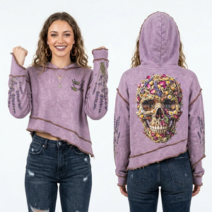 Sweat-shirt à capuche pour femme en couleur pastel, broderie personnalisée, design minimaliste, mélange de coton doux, sweat-shirt en molleton, vêtements décontractés élégants pour femmes - Product Image 2