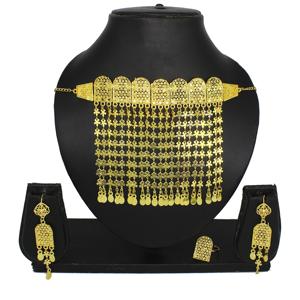 Martasha Designer Islamic Ramadan Special Goldplated UAE Jewellery Special Dubai Jewellery <b>Necklace</b> Earring Set - Product Image 3