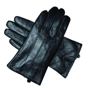 Leather Gloves Wrist Length Plain Style Thermal Faux <b>Fur</b> Lining Winter Warmth Outdoor Daily Use - Product Image 3