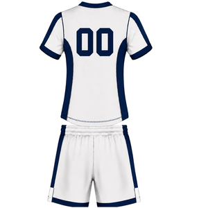 Conjunto de Camiseta y Pantalones Cortos de Rugby Azul Marino y Blanco, Cuello en V, Uniforme de Equipo Personalizado, Ropa Deportiva Transpirable para Entrenamiento - Product Image 2