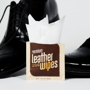 Eco Wipes Top-Tier Shoe Maintenance Comprehensive Leather Sturdy Pre-Moistened Wet Wipes Cinnamon Fragrance Beeswax Non-Woven - Product Image 2