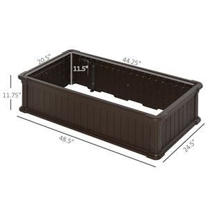 Fioriera in Metallo Zincato per Fiori, Erbe, Verdure e Frutta da Esterno - Letto da Giardino per Patio/Cortile da 48,5 Pollici - Product Image 3