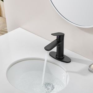 Rubinetto da Bagno Monocomando Nero Opaco con Tubi da 9/16 Pollici, Montaggio su Piano per Lavabo a 1 o 3 Fori, Rubinetto per Doccia e Vasca - Product Image 6
