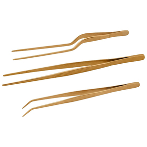 Ensemble de pinces de cuisine professionnelles en acier inoxydable plaqué, pinces de chef pour la préparation des aliments, certifiées CE ISO - Product Image 5