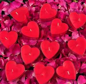 Velas Aromáticas de Cera de Soya en Forma de Corazón Rojo Romántico |   Decoración Ecológica Hecha a Mano para el Día de San Valentín y Aniversarios - Product Image 1