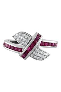 แหวนเพชรและทับทิมเงินแท้ 92.5 รุ่น KLSR-11431 - Product Image 2