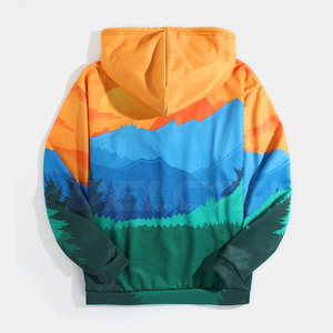 Sweat-shirts à capuche personnalisés en coton molletonné pour hommes, coupe-vent, collection 2026, sublimation - Product Image 2