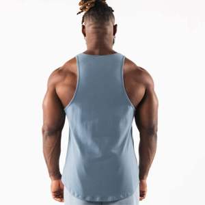 Débardeur stringer personnalisé pour homme, idéal pour la gym, le fitness et la musculation, séchage rapide, col rond, en polyester et coton, 250g, 3D - Product Image 6