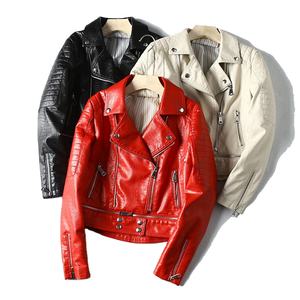 Veste en cuir de crocodile noir, rouge et beige de haute qualité, style moto, veste en cuir pour homme, épaules matelassées, fermeture éclair, style motard - Product Image 1