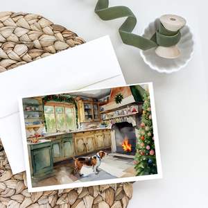แปลก Basset Hound คุกกี้คริสต์มาสการ์ดอวยพร A7แพ็ค8การ์ดเปล่าโน้ตพร้อมซองจดหมายขนาด5x7 - Product Image 2
