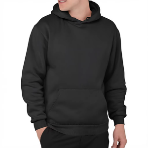 Sweat-shirt à capuche uni pour homme en molleton de coton personnalisé, avec poche kangourou, vente en gros, fabricant et fournisseur OEM ODM de haute qualité - Product Image 1