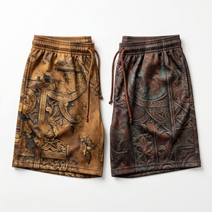 Pantalones cortos de malla con gráfico de planos de la Cyber ​​Grid de neón personalizados, pantalones cortos deportivos de entrenamiento de baloncesto por sublimación para hombre - Product Image 4